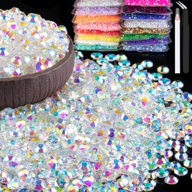 BELLEBOOST 8000pcs 3mm Transparent AB resin rhinestones front view