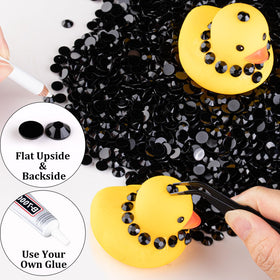 BELLEBOOST black flatback resin rhinestones with pickup pencil