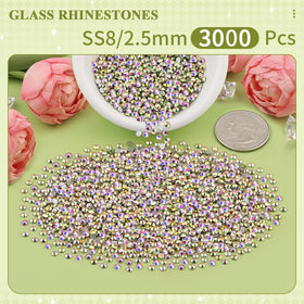 BELLEBOOST Crystal Glass Rhinestones 3000PCS close-up of rhinestones