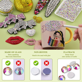 BELLEBOOST Crystal Glass Rhinestones 3000PCS in use on a craft project