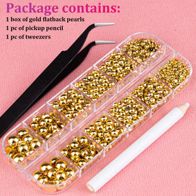 BELLEBOOST Flatback Pearls box dimensions and contents