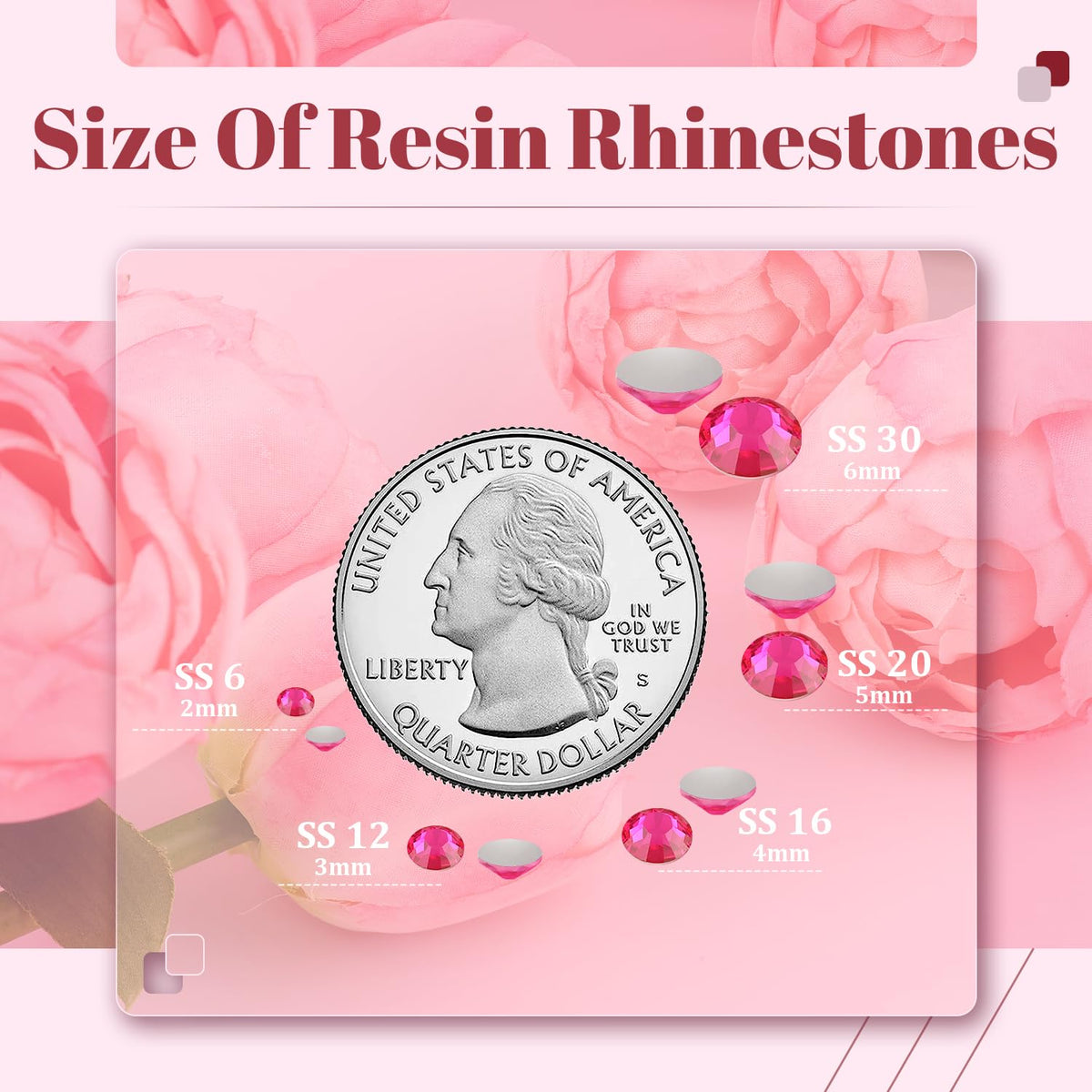 BELLEBOOST Hot Pink rhinestones displayed on a crafting surface