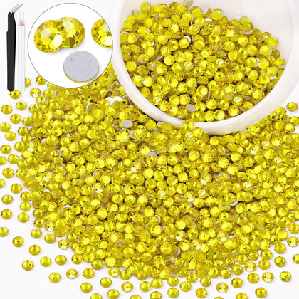 BELLEBOOST Lemon Yellow Crystal Glass Rhinestones front view