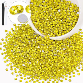 BELLEBOOST Lemon Yellow crystal glass rhinestones pack front view