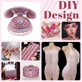 BELLEBOOST Light Pink Rhinestones in a DIY craft project
