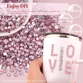 BELLEBOOST Light Pink Rhinestones used on nail art