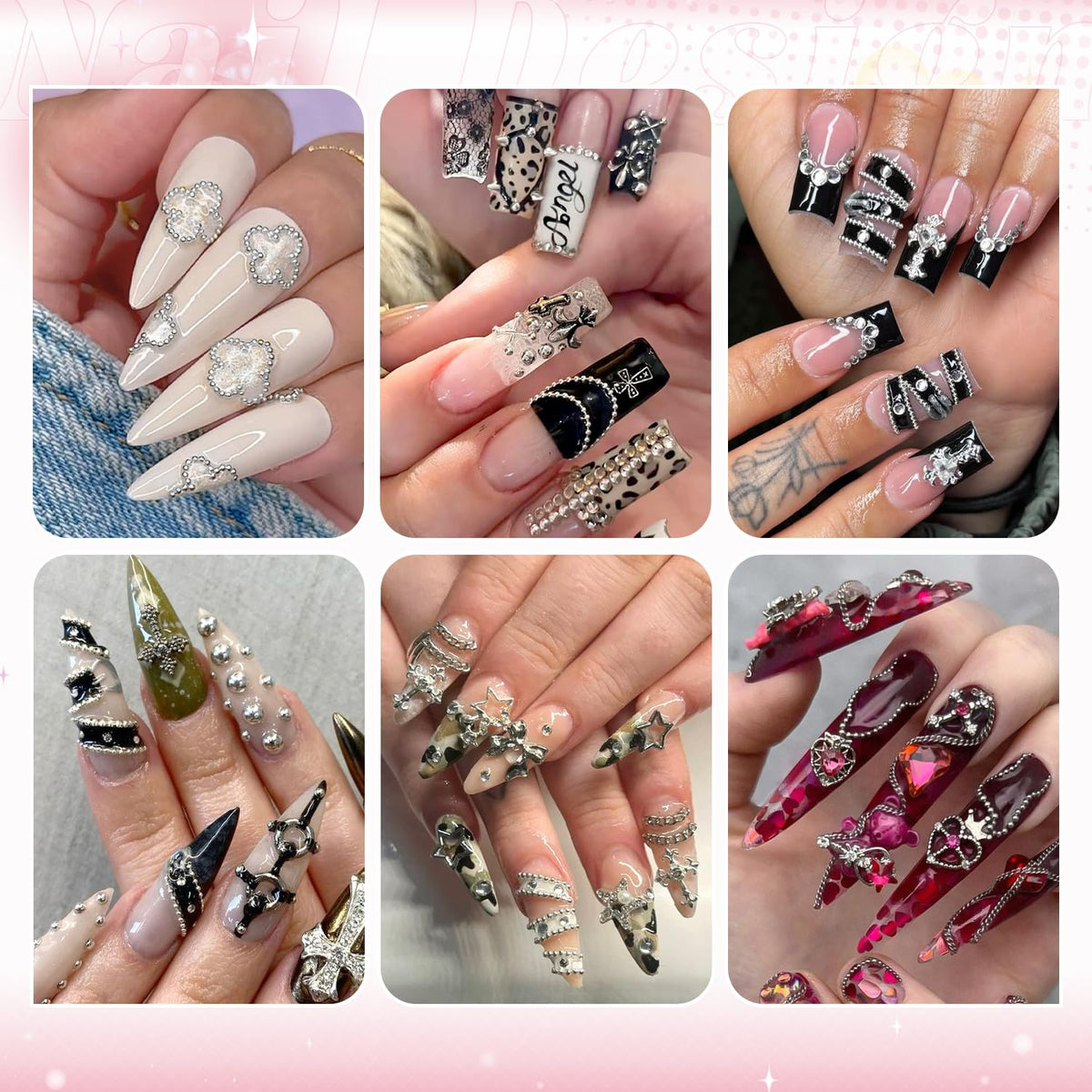 BELLEBOOST nail beads with tools for easy application