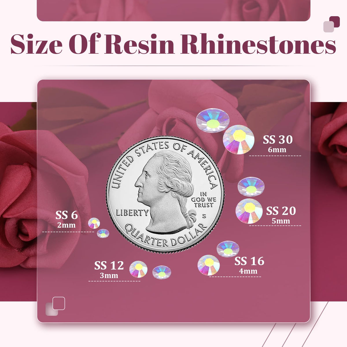 BELLEBOOST resin rhinestones spread out on a crafting table