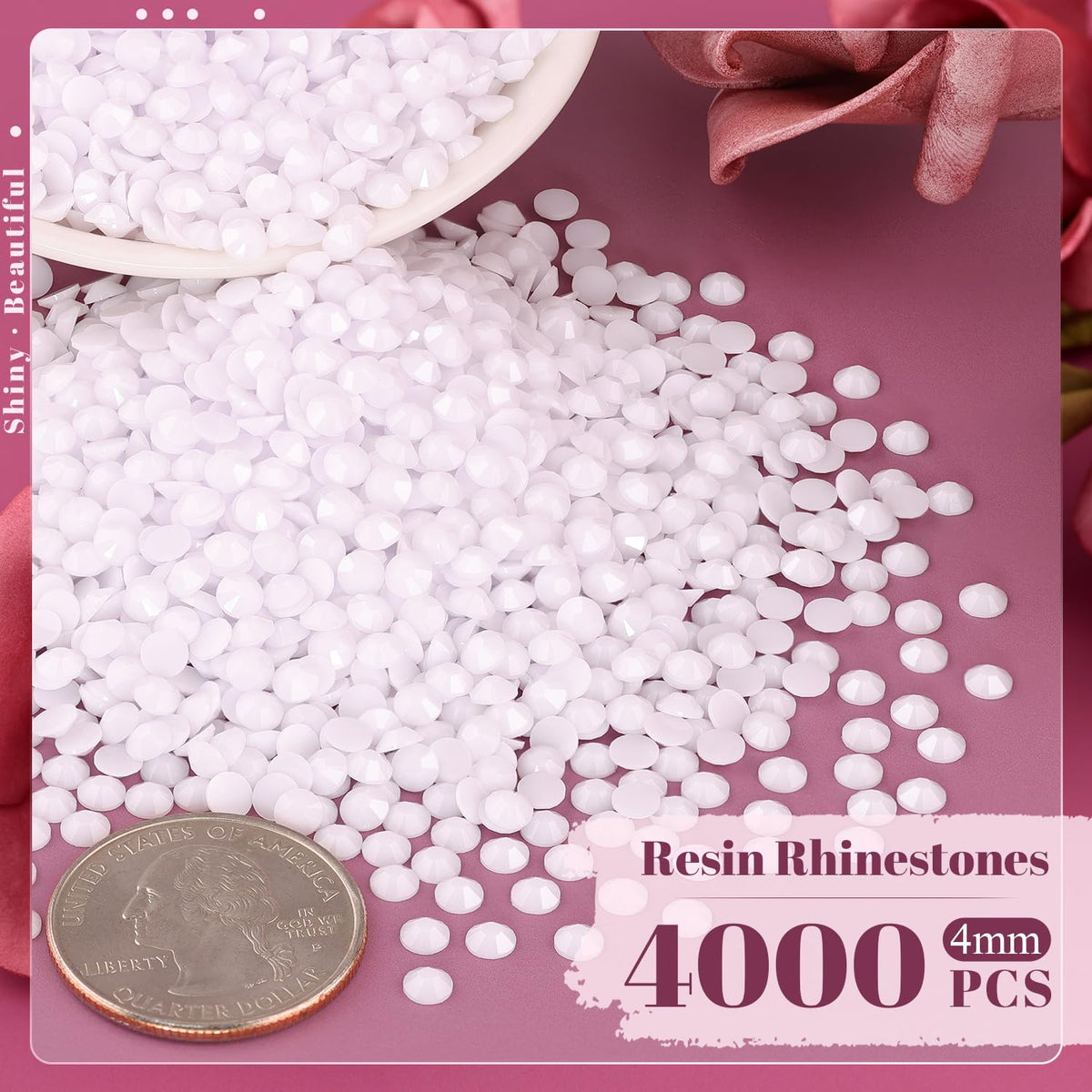 BELLEBOOST resin rhinestones with included tweezers and pickup pen