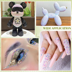 BELLEBOOST rhinestones applied to nail art