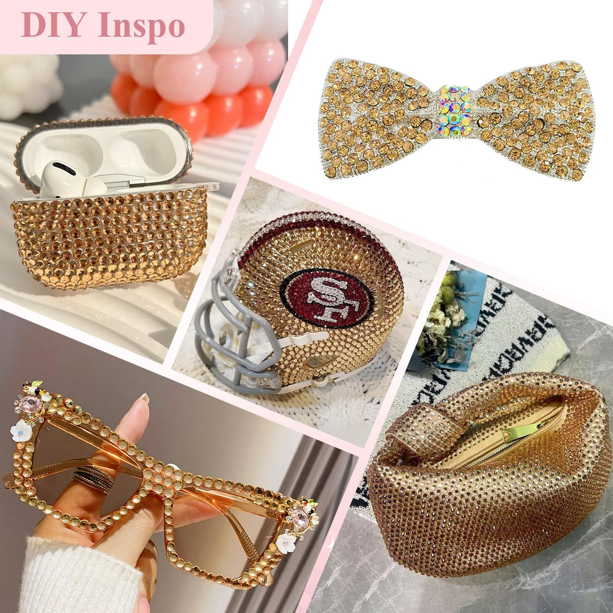 BELLEBOOST rhinestones in a DIY nail art design