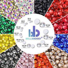 BELLEBOOST rhinestones in various craft applications