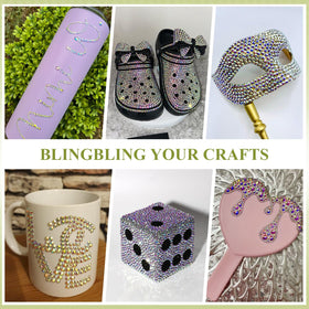 BELLEBOOST rhinestones on a decorated tumbler