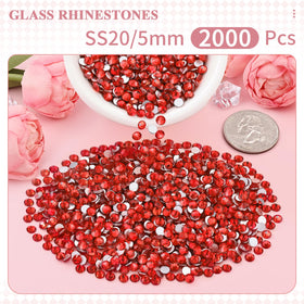 BELLEBOOST rhinestones pack showing vibrant light red colour