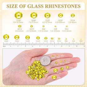 BELLEBOOST rhinestones package showing Lemon Yellow crystals
