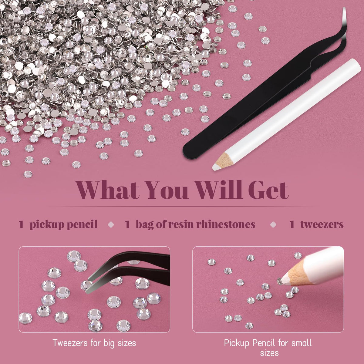 BELLEBOOST rhinestones showcased with a variety of colours and sizes