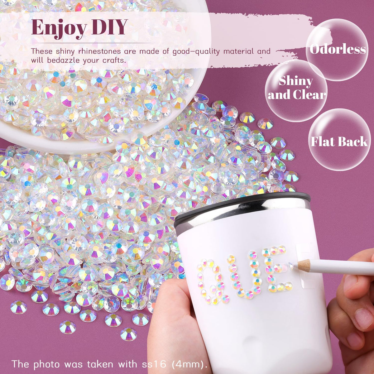BELLEBOOST rhinestones used on a decorated phone case
