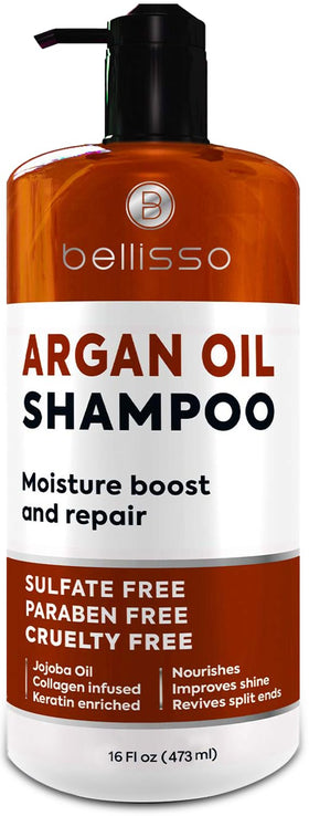BELLISSO Argan Oil Shampoo 610g front view