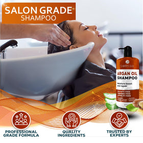 BELLISSO Argan Oil Shampoo 610g lifestyle scene