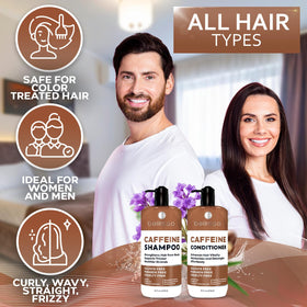 BELLISSO Caffeine Conditioner being massaged into hair