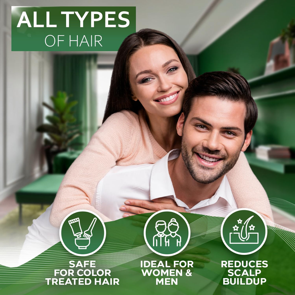 BELLISSO Castor Oil Shampoo and Conditioner Set lifestyle scene