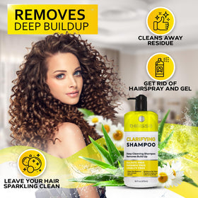 BELLISSO Clarifying Shampoo 662g back view with ingredients