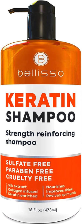 BELLISSO Keratin Enriched Shampoo front view 608g