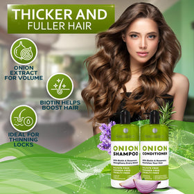 BELLISSO Onion Shampoo bottle with rosemary extract