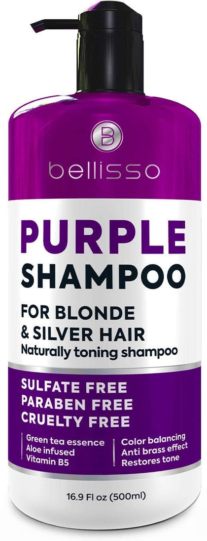 BELLISSO Purple Shampoo 630g front view with label