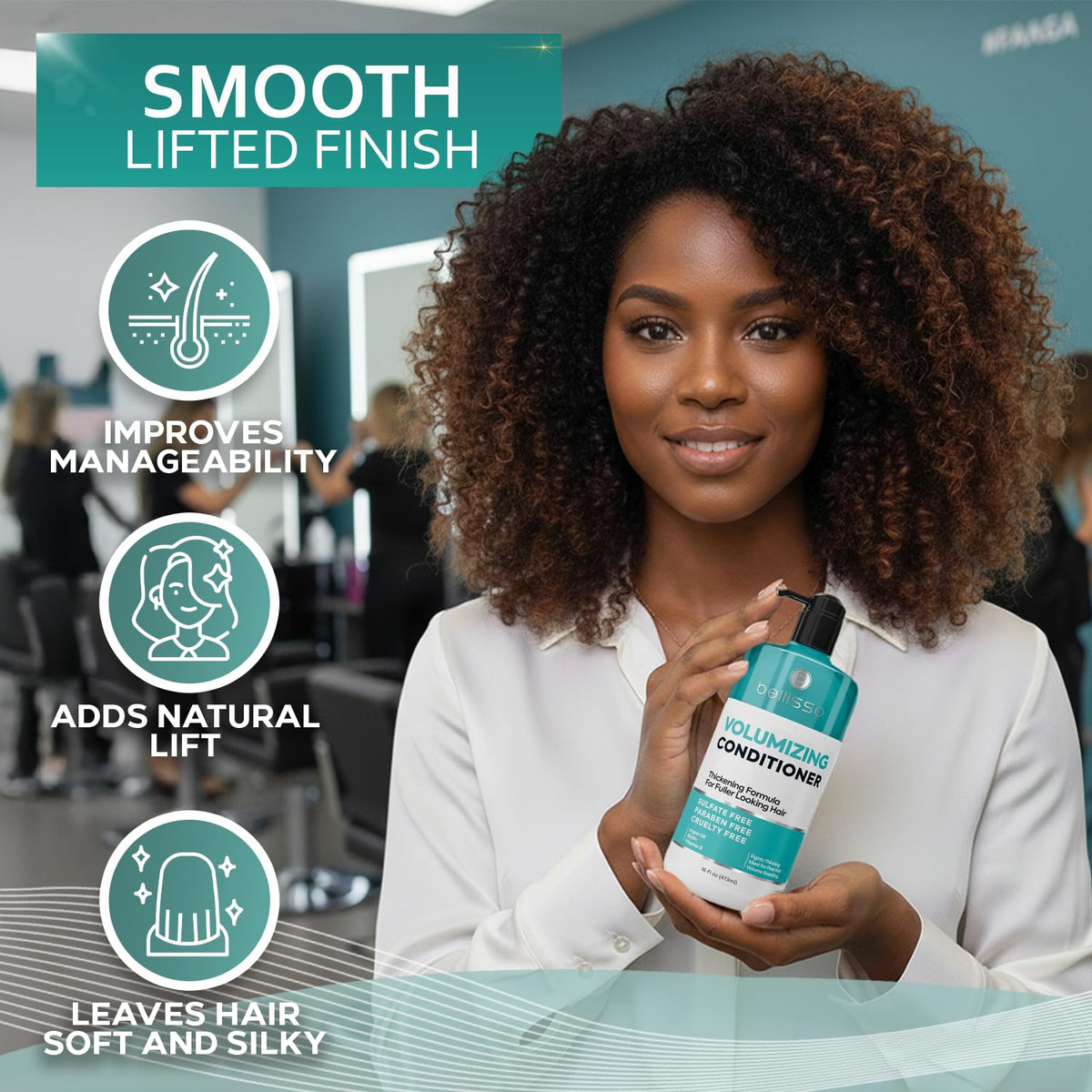 BELLISSO volumizing shampoo and conditioner set packaging