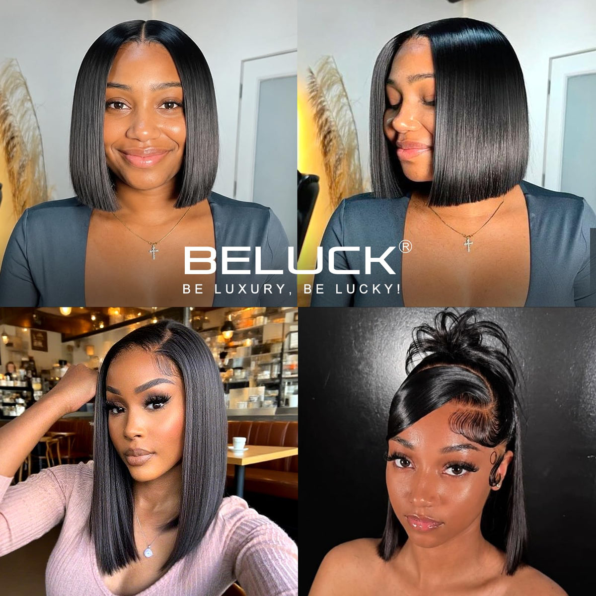 Beluck Short Lace Front Bob Wig on a mannequin showcasing its fit