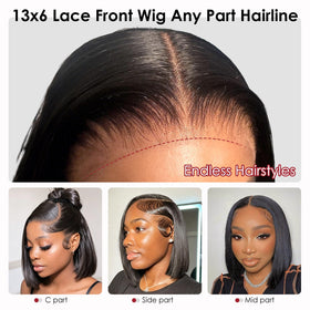 Beluck Short Lace Front Bob Wig styled for an elegant look