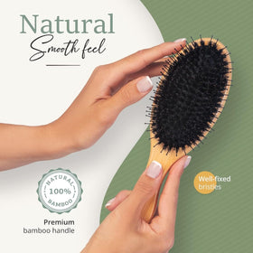 Belula Boar Bristle Hair Brush packaging, eco-friendly design