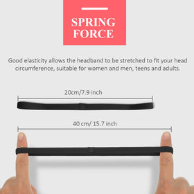 Bememo Non-Slip Elastic Sport Headbands black side view