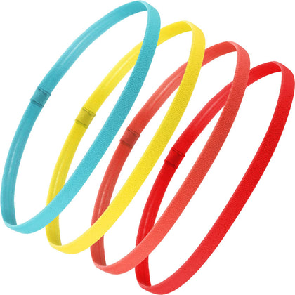 Bememo non-slip elastic sports headbands in black and grey front view