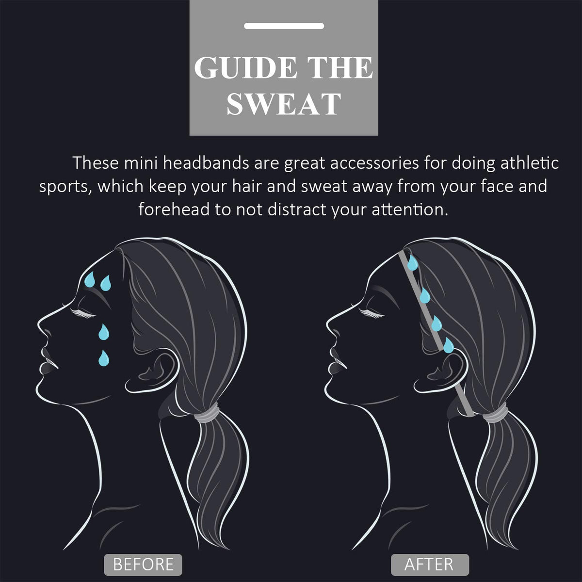 Bememo sport headbands displayed on a flat surface