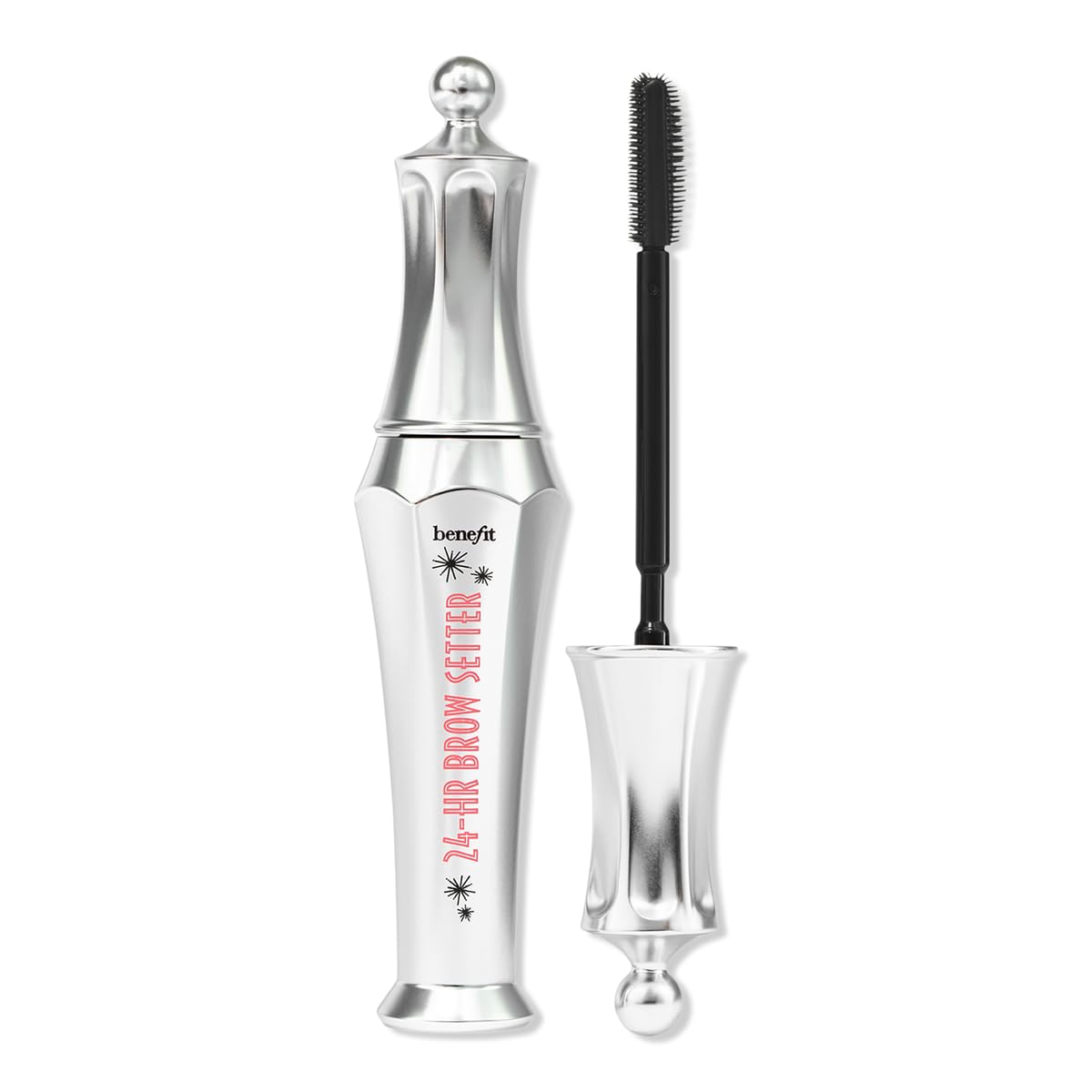 Benefit 24-Hour Brow Setter clear gel side view showing applicator