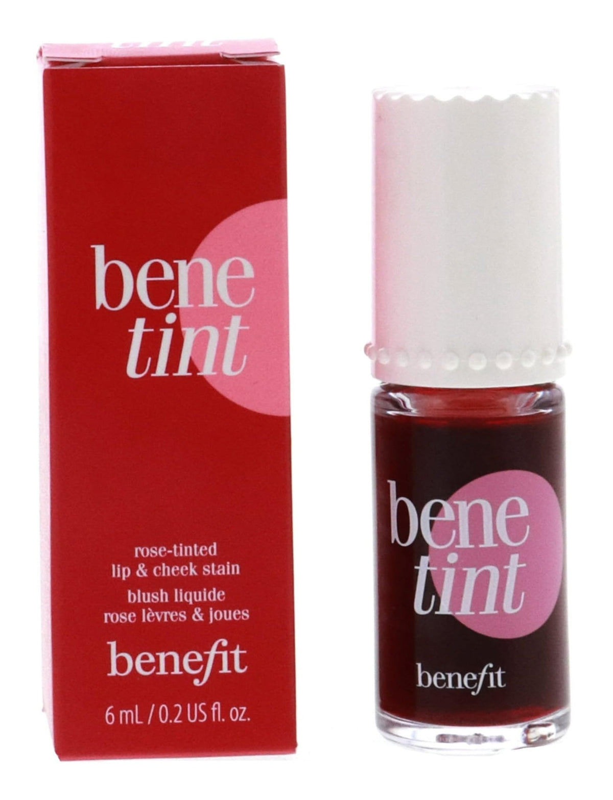 Benefit Bene Tint Rose-tinted Lip & Cheek Stain applied on lips