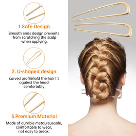 BEoffer French Hair Pin in use for an elegant updo