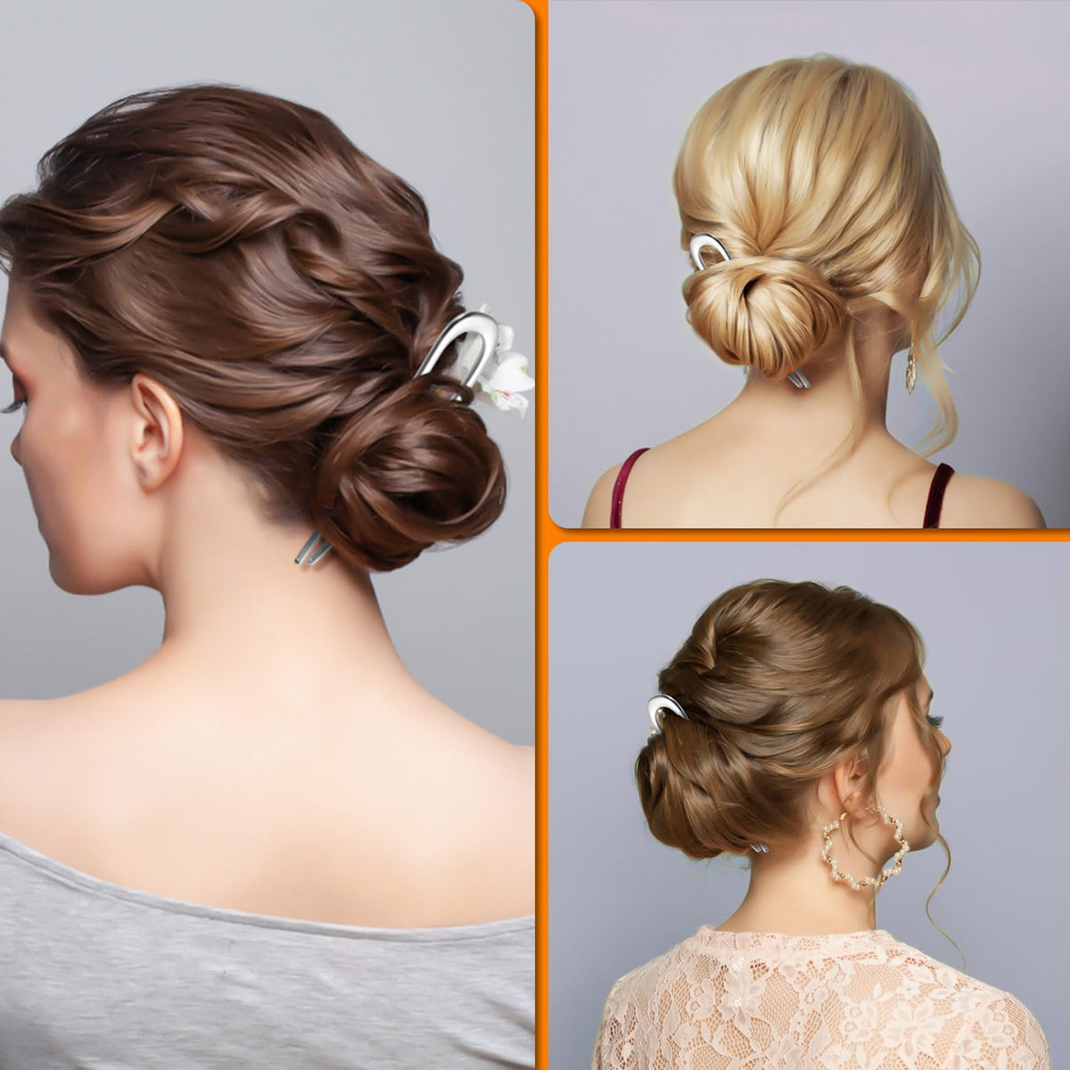 BEoffer French Hair Pin styled in an elegant bun