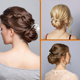 BEoffer French Hair Pin styled in an elegant bun