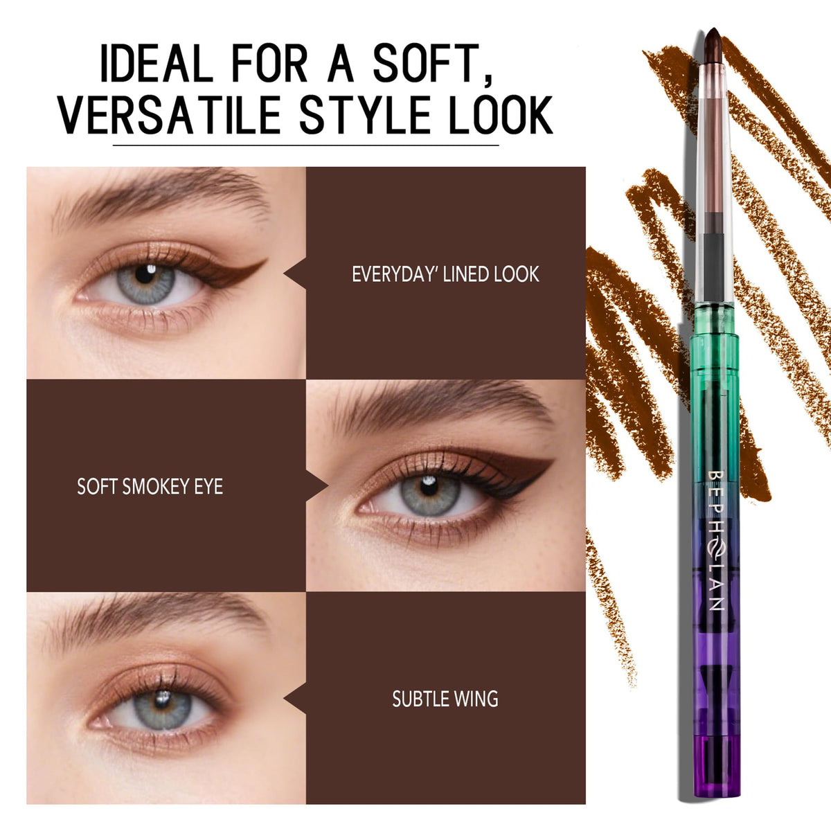 BEPHOLAN Brown Gel Eyeliner Pencil packaging