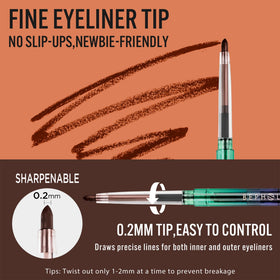 BEPHOLAN Brown Gel Eyeliner Pencil with built-in sharpener