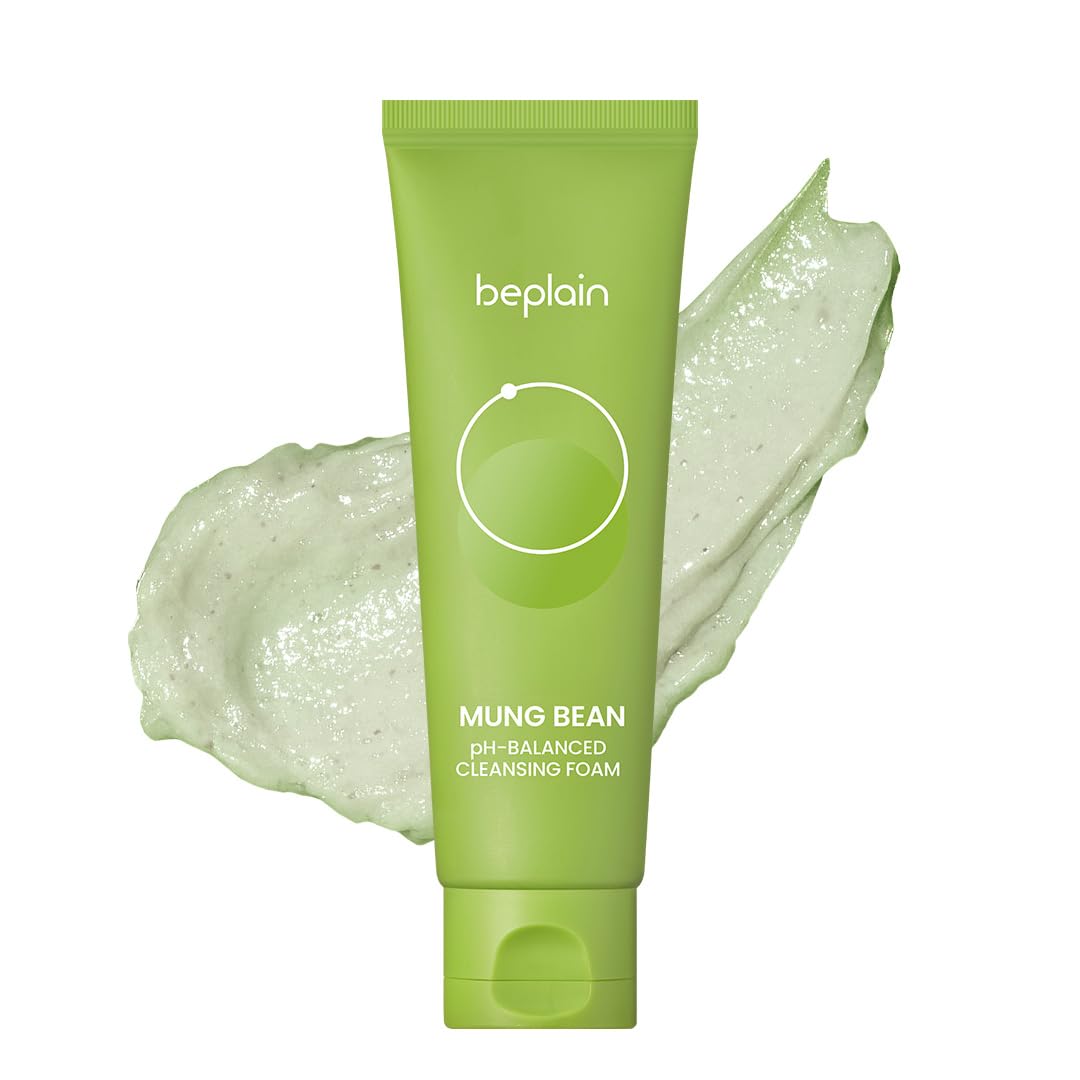 beplain Mung Bean Cleansing Foam front view 5.4 fl oz