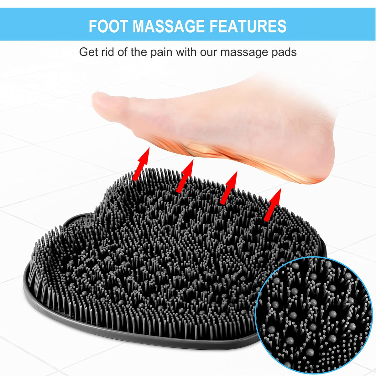 BESKAR foot scrubber mat demonstrating large size
