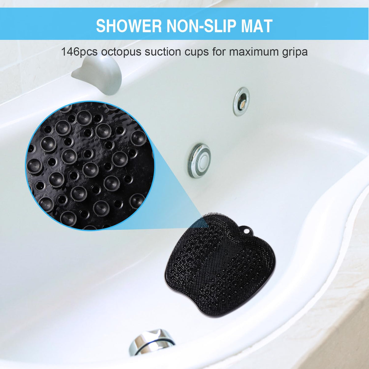 BESKAR foot scrubber mat with a person using it