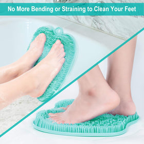 BESKAR XL Shower Foot Scrubber Mat showing flexible bristles