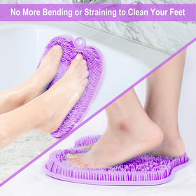 BESKAR XL Shower Foot Scrubber Mat showing non-slip suction cups