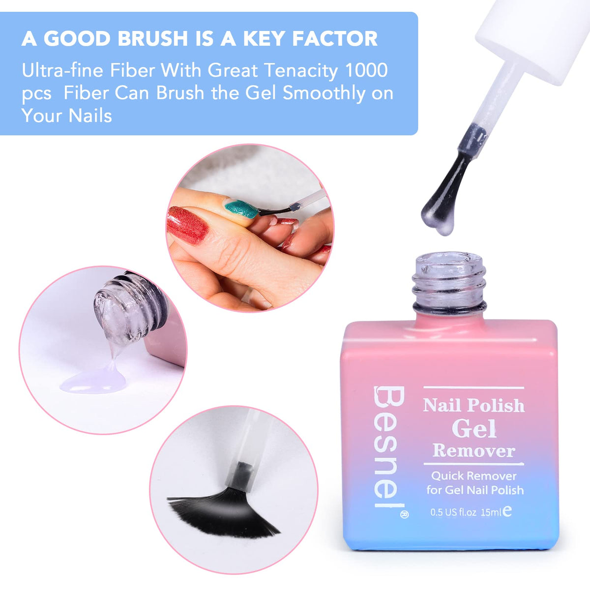BESNEL Gel Nail Polish Remover packaging front view