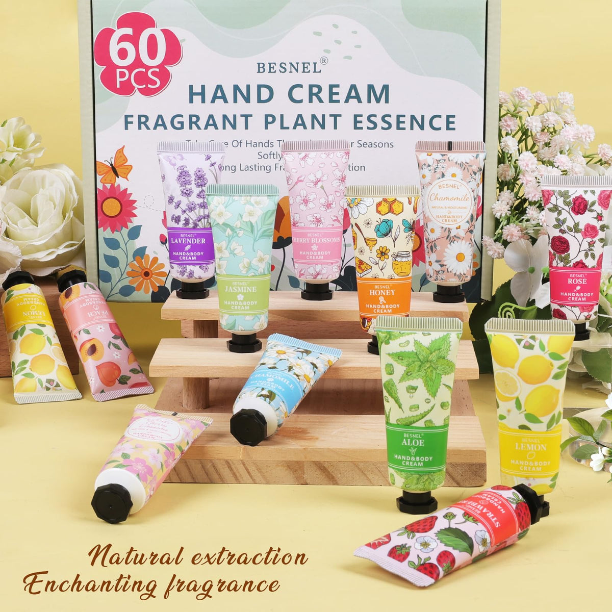 BESNEL hand cream in lavender fragrance tube close-up